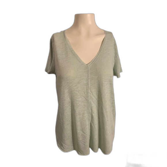 Project Social T Womens V-Neck Short Sleeve T-shirt Top Mint Green Size Small - Picture 1 of 7